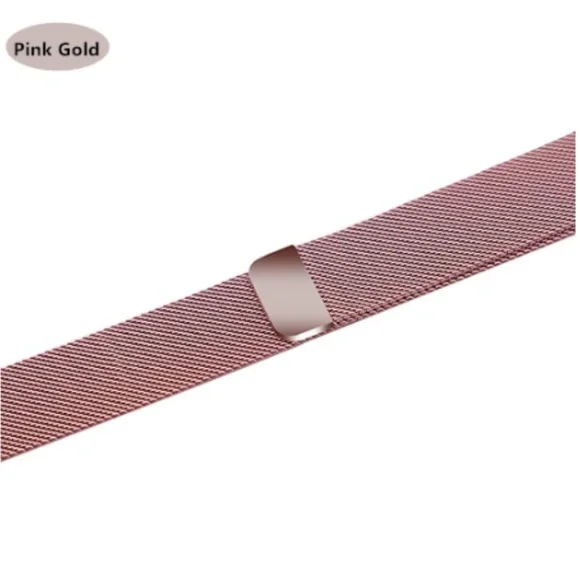 NEW[BAND] Pink Milanese Stainless For Apple Watch - Picture 5 of 8